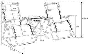 Delux 2x canapea extensibilă și masă set gri