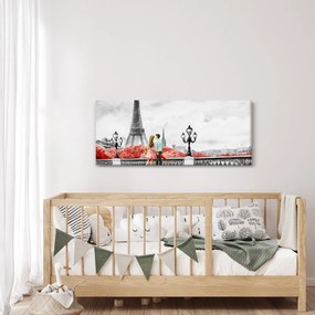 Tablou îndrăgostiții în Paris (120x50 cm)