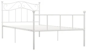284516 vidaXL Cadru de pat, alb, 90 x 200 cm, metal
