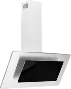 vidaXL Hotă perete argintiu 90 cm oțel inoxidabil & sticlă securizată