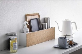 Organizator alb/în culoare naturală pentru papetărie din metal Rin – YAMAZAKI