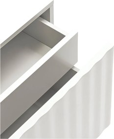 Noptieră albă cu aspect mat Sierra – Teulat