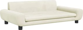 vidaXL Pat de câini, crem, 100x54x33 cm, catifea