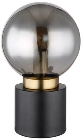 Veioza, lampa de masa design modern Marka negru, alama, fumuriu