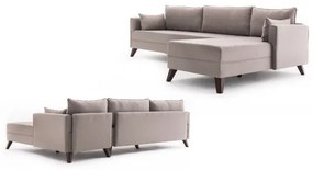 Colțar în L KORFU, crem, pe partea dreaptă