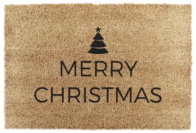 Covoraș de intrare din fibre de nucă de cocos 40x60 cm cu model de Crăciun Merry Christmas – Artsy Doormats