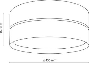 Plafonieră NICOL 4xE27/15W/230V Ø 50 cm furnir/negru