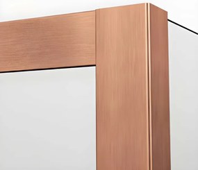 Paravan dus sticla walk-in 100x200 cm cupru periat, sticla 8 mm, Ronal Lina Cupru periat, 1000x2000 mm