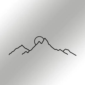 Decorațiune de perete 100x29 cm metal munți