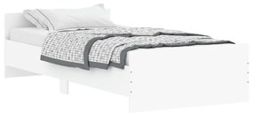 835925 vidaXL Cadru de pat, alb, 90x200 cm, lemn prelucrat