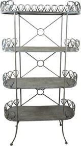 Etajera de exterior, din metal, aspect vintage, Serre