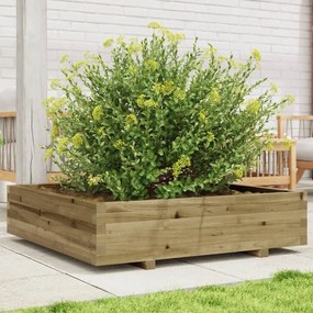 vidaXL Jardinieră de grădină, 100x100x26,5 cm, lemn de pin impregnat