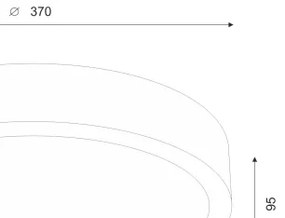 Plafonieră LED Brilagi CARVALHO SLIM 2xE27/60W/230V stejar nuc d. 37 cm