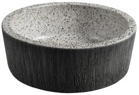 Sapho - Lavoar pe blat PRIORI Ø 41 cm alb/gri