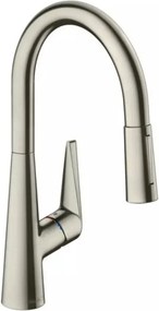Baterie bucatarie cu dus extractibil crom periat Hansgrohe Talis M51 200 cu 2 jeturi