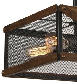 Plafoniera Lazarus KL6345, 4xE27, neagra, IP20, Klausen