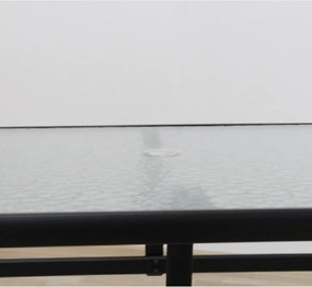 Masă dining, sticlă securizată/oţel, PASTER