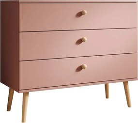 Comodă cu trei sertare, Beni, ADRK Furniture (Culoare: Stejar Artizanal / Stejar Artizanal)