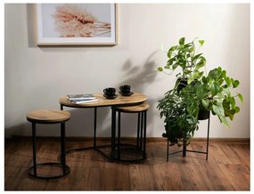 Măsuță de cafea Lucera, stejar artisan / negru