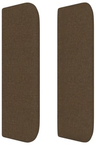 Tablie de pat cu aripioare maro inchis 93x16x78 88 cm textil 1, Maro inchis, 93 x 16 x 78 88 cm
