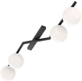 Plafonieră NATON 4xE14/10W/230V negru/alb