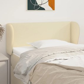 Tablie de pat cu aripioare crem 93x23x78 88 cm piele ecologica 1, Crem, 93 x 23 x 78 88 cm