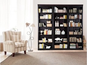 Bibliotecă lemn masiv, 220 × 35 × 220 cm