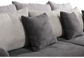 Canapea foarte spaţioasă, gri/gri deschis/bej, GILEN BIG SOFA