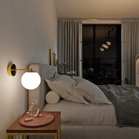 Aplica de perete 1xE27/40W/230V auriu/alb