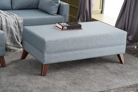 Coltar Extensibil si Taburet Bella Soft Mini Köşe Right, Albastru
