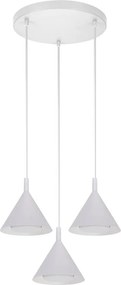 BRILAGI - LED Lustră suspendată pe cablu CONE TRIPLE ROUND 3xGX53/15W/230V albă