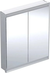 Dulap incastrat cu oglinda Geberit One ComfortLight 75 cm aluminiu eloxat