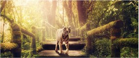 Tablou cu tigrul în djunglă (120x50 cm)