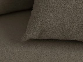 Canapea extensibila de colt SMART BOUCLE, gri-maro, reversibila, 232x143 cm
