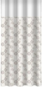 Draperie cu flori bej imprimate și margine albă Lățime: 160 cm | Lungime: 250 cm