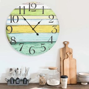 vidaXL Ceas de perete, multicolor, 60 cm, MDF