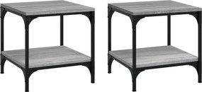 vidaXL Măsuțe laterale 2 buc. gri sonoma 40x40x40 cm lemn prelucrat