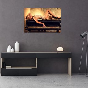 Tablou - Femeia și pian (90x60 cm)