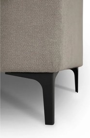 Colțar maro deschis cu tapițerie din chenille (cu colț pe partea dreaptă/în formă de "U") Fabian – Scandic