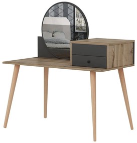 Masă de toaletă Angelio (antracit + Nuc) . 1101365
