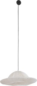Lustră suspendată din hârtie și oțel, 19,5 x 62,5 cm, „Senlis”