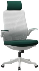 Scaun ergonomic Tania-H, Spătar Mesh, Gri/Verde