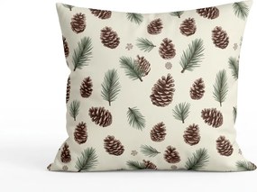 Fata de perna din bumbac PINE CONES 45x45 cm, colorat