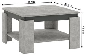 Măsuță de cafea LEMSY (beton + grafit). 1091517