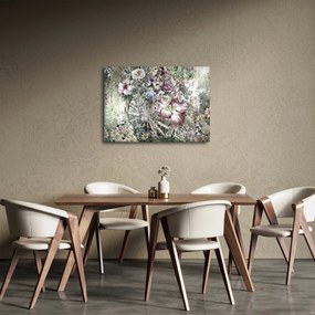 Tablou - Flori pe roata de lemn (70x50 cm)