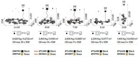 Lustra moderna cu 30 surse de lumina PERLAGE SP30 NERO