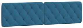 374751 vidaXL Pernă tăblie de pat, albastru, 200 cm, catifea