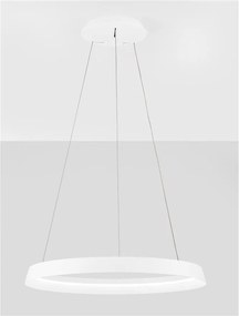 Lustra LED suspendata design modern circular ORMI alba