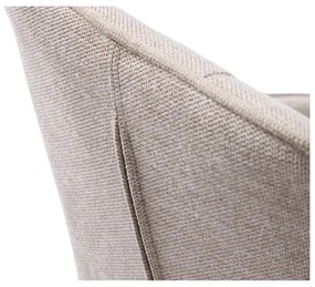 Scaun de sufragerie bej cu cotiere tapițat Nolan – Unique Furniture