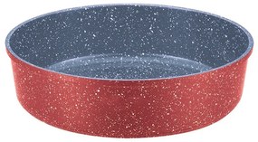 Tava de copt rotunda Oliver Voltz OV54322B32, 32x7 cm, Acoperire ceramica-marmura, Rosu